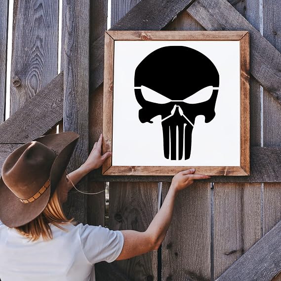 Punisher Skull Stencil - Skull Stencil, Army Stickers, Gun Stencils, Skull Stencils, The Punisher