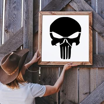 Punisher Skull Stencil - Skull Stencil, Army Stickers, Gun Stencils, Skull Stencils, The Punisher