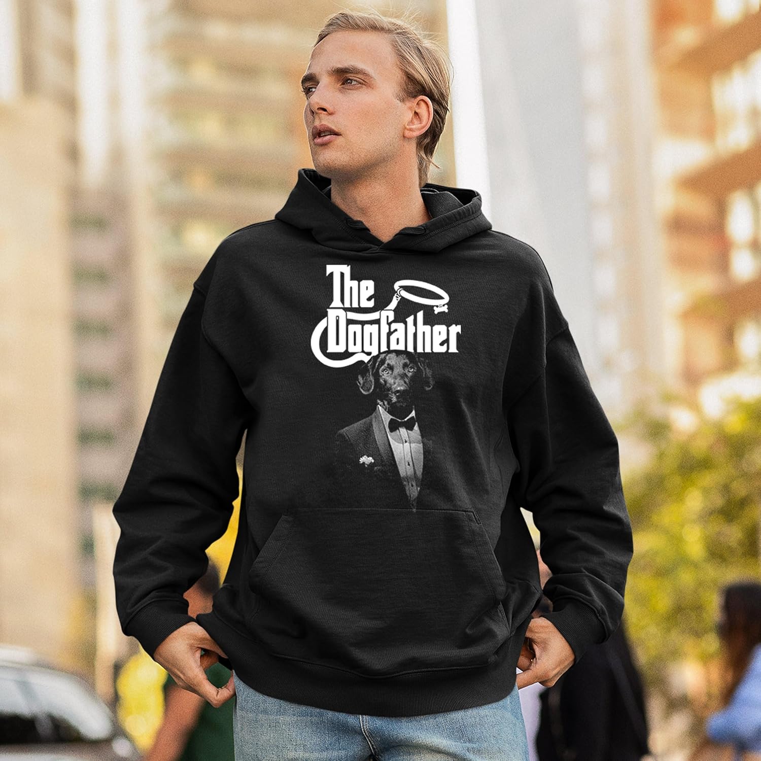 Tee Hunt The Dogfather Funny Hoodie Parody Dog Lovers Pet Best Friend
