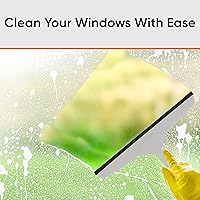 Vista 7 de Superio Escobilla de goma gris de 10 pulgadas, sin rayas, para ventana, mango de agarre cómodo y gancho para colgar.