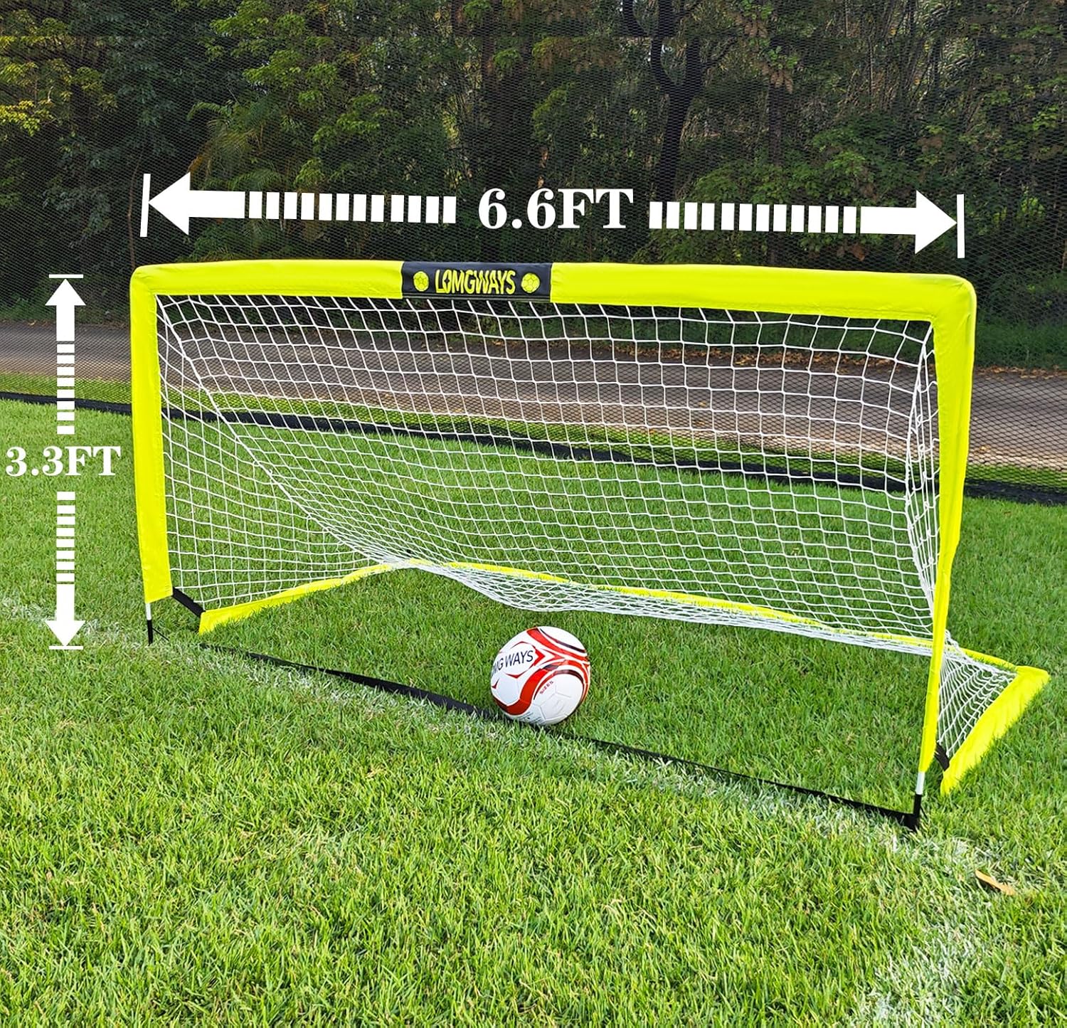 Soccer Goal – Foldable Frame Net for Kids + Youth – Indoor + Outdoor Soccer Goal with Carry Bag – Easy Set up – Multiple Sizes for Practice & Games