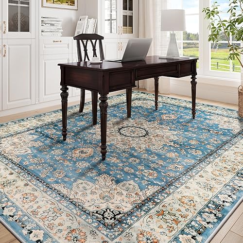 Miniatura 391 de Lahome Tapete tribal bohemio, pequeño, suave, antideslizante, lavable, de pelo corto, para piso en puerta, interior, entrada, baño, silla, Verde