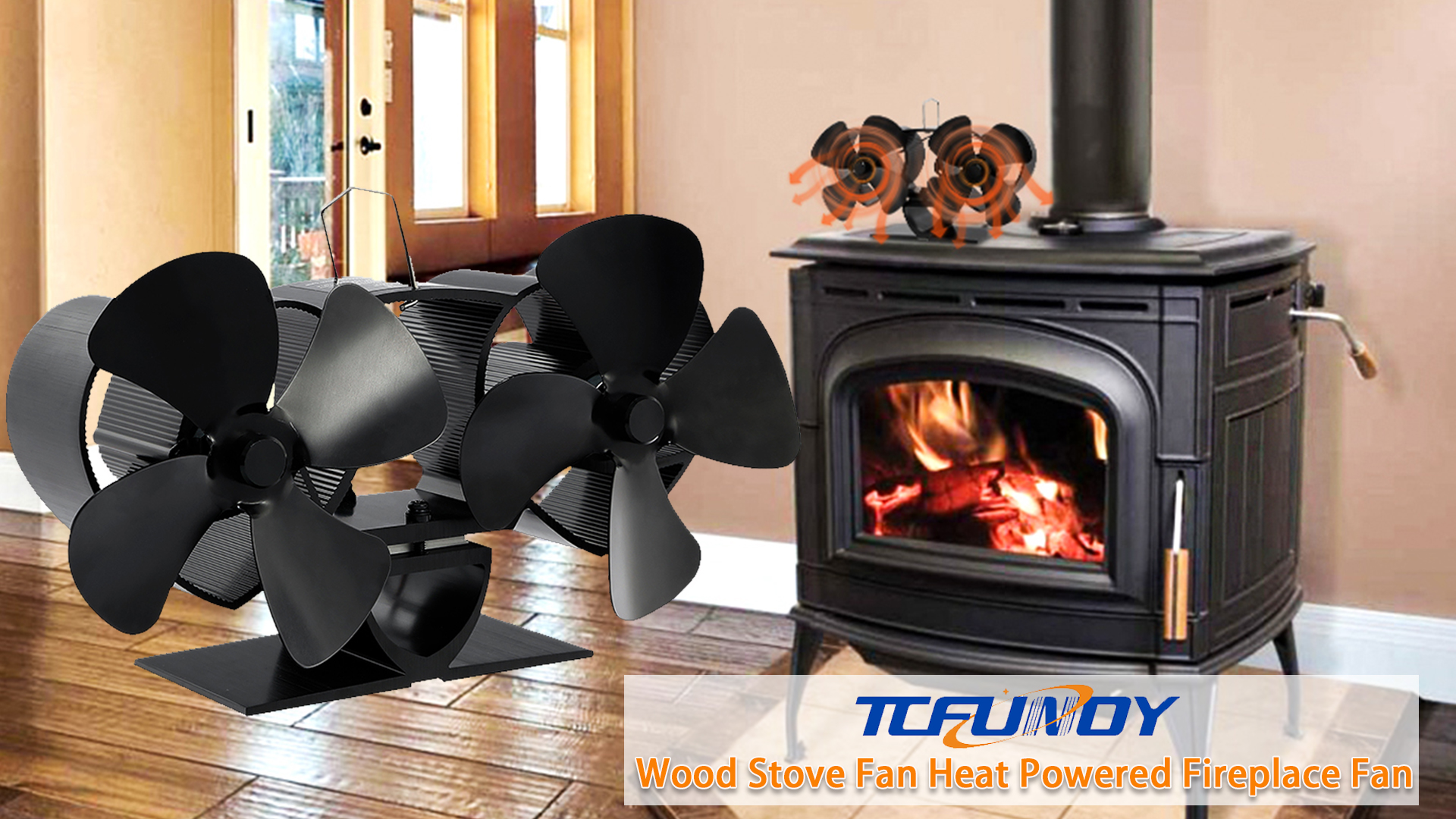 Amazon.com: TCFUNDY Wood Stove Fan, 8 Blades, Eco Stove Fans Air