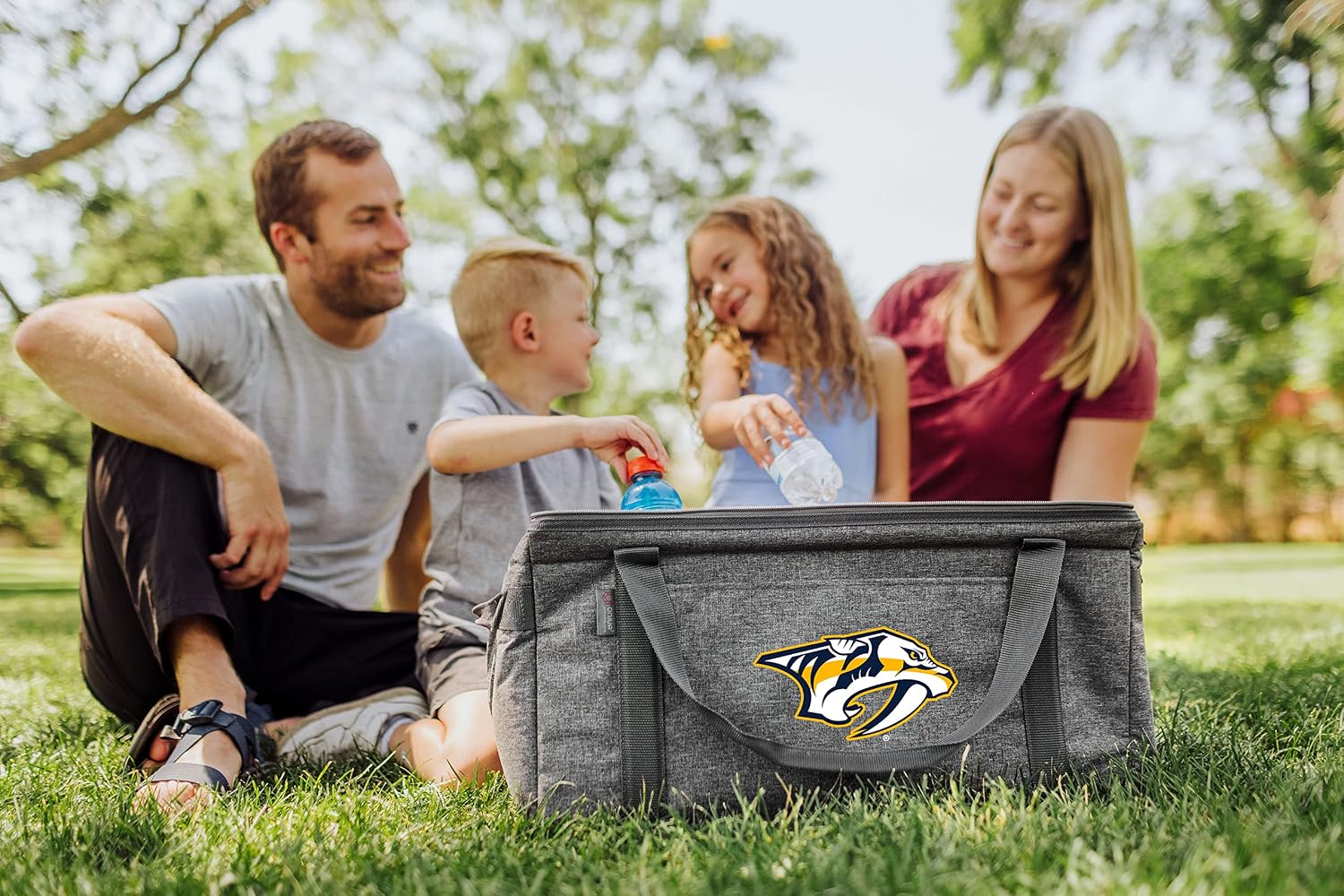 PICNIC TIME NHL Anaheim Ducks 64 Can Collapsible Cooler, Large Insulated Soft Cooler Bag, Portable Beach Cooler with Shoulder Strap