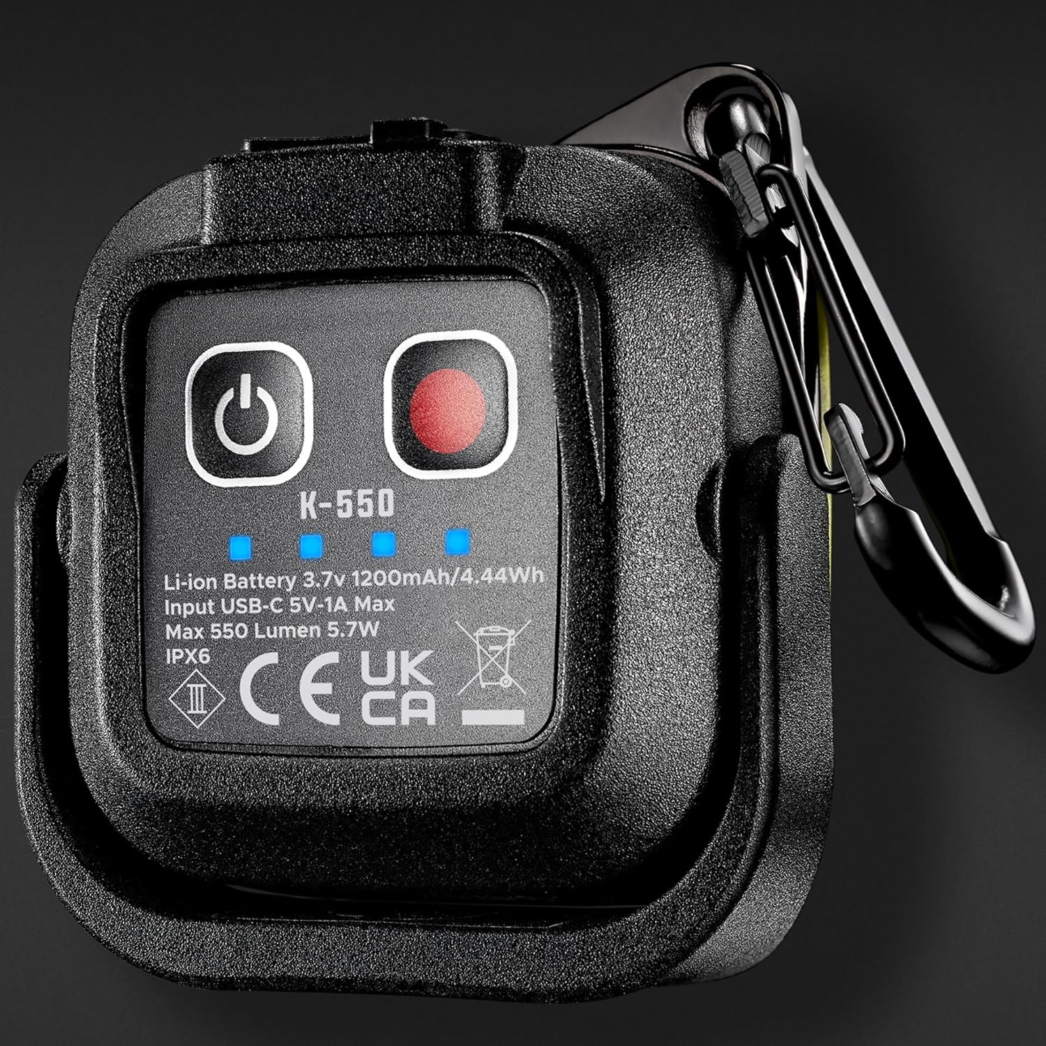 Light Versatile Mini Work Light: 550 Lumens, Rechargeable, and Waterproof with... The K-550 is an immensely powerful inspection light in a tiny form factor at just 6cm in diameter. It features a built in carabiner for hanging, powerful magnet and 160 degree rotating stand, giving it incredible versatility. It also features.. Versatile Mini Work Light: 550 Lumens, Rechargeable, and Waterproof with...