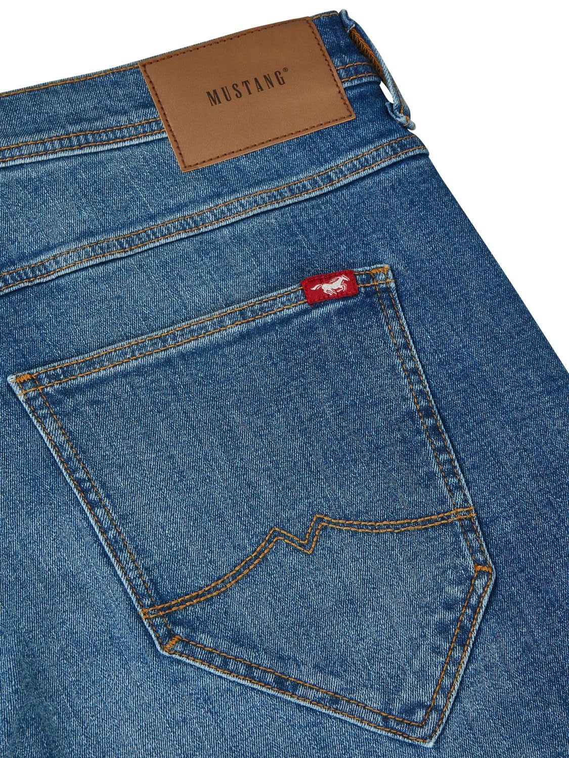 MUSTANG 3/4 Jeans Shorts Herren Stretch Straight Fit Freemont Kurze Hosen Bermuda Sommer Denim Einfarbig Blau Grau 30 31 32 33 34 36 38 40 42