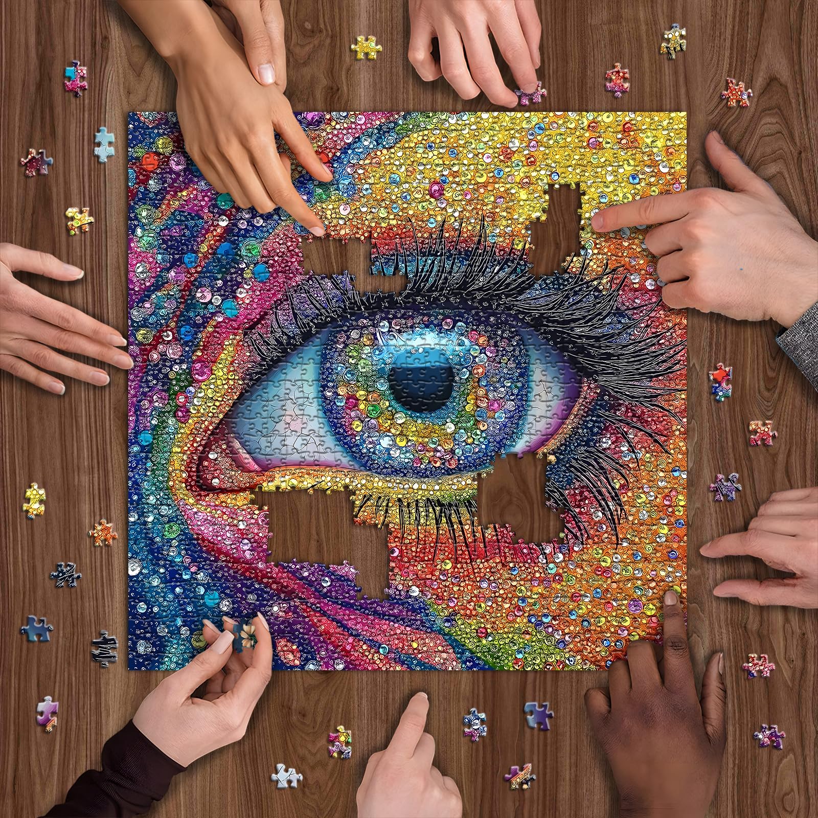 【激レア】JENNIFER MARKES ホロームーン1000ピース Amazon.com: Impossible Puzzles for Adults 1000 Pieces, Colorful