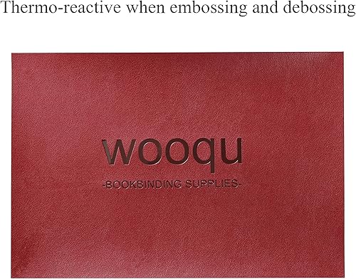 Miniatura 2 de Wooqu Paño de libro de piel sintética, base revestida de poliuretano y no tejida, aspecto de cuero, suave, 17x29 pulgadas, para encuadernación de
