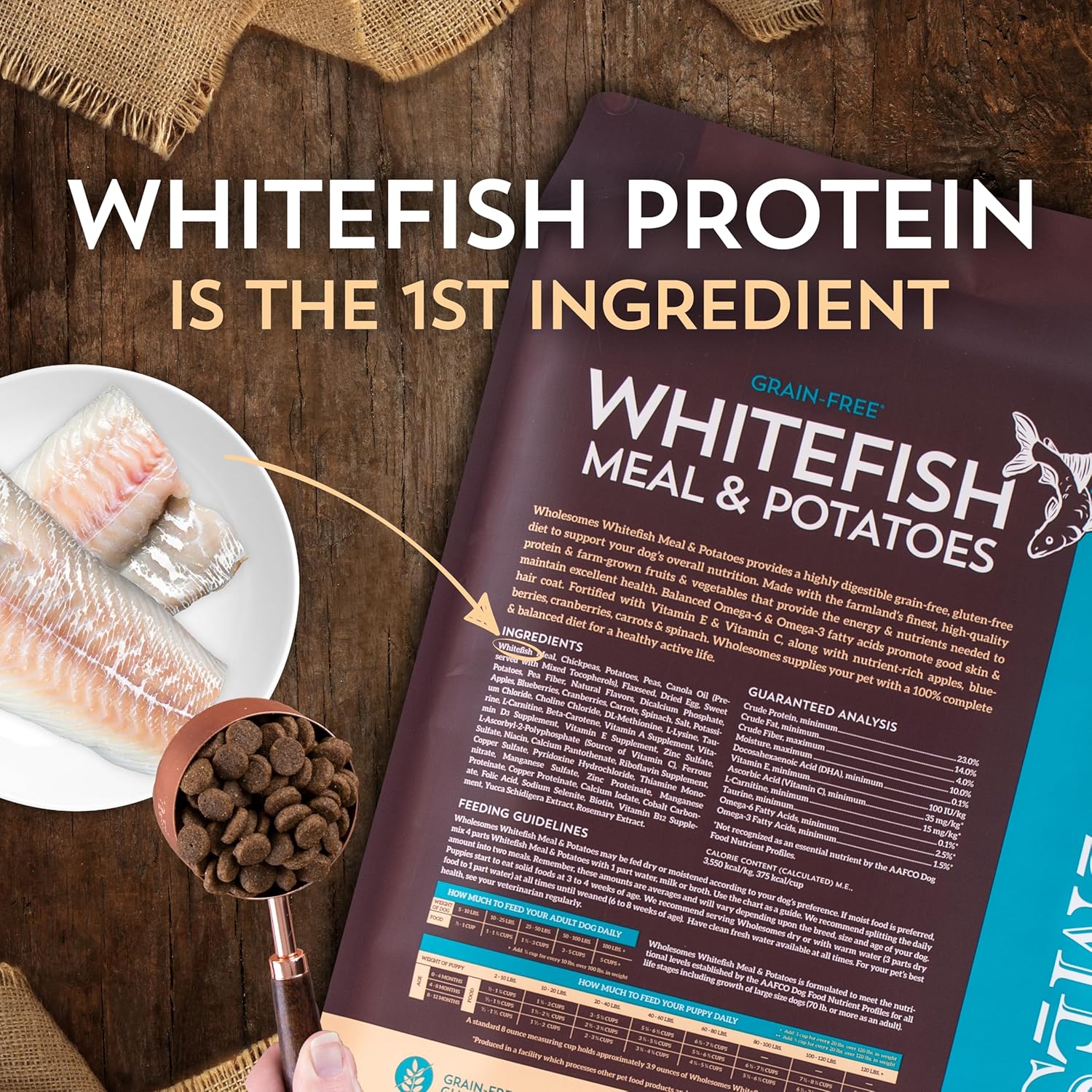 Wholesomes Whitefish Meal & Potatoes Grain-Free Dry Dog Food 35 lb