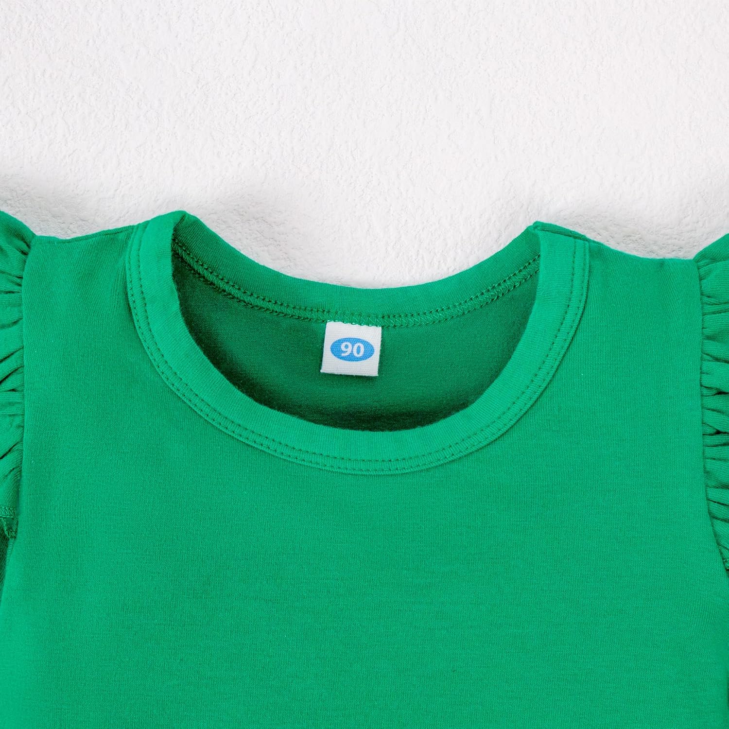 LYSMuch Baby Girls Ruffle Long Sleeve Bodysuit Infant Solid Color Top Jumpsuit Clothes - Image 3