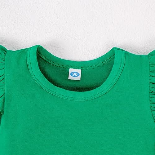 Miniatura 3 de LYSMuch Body de manga larga con volantes para bebé y niña, color sólido, ropa