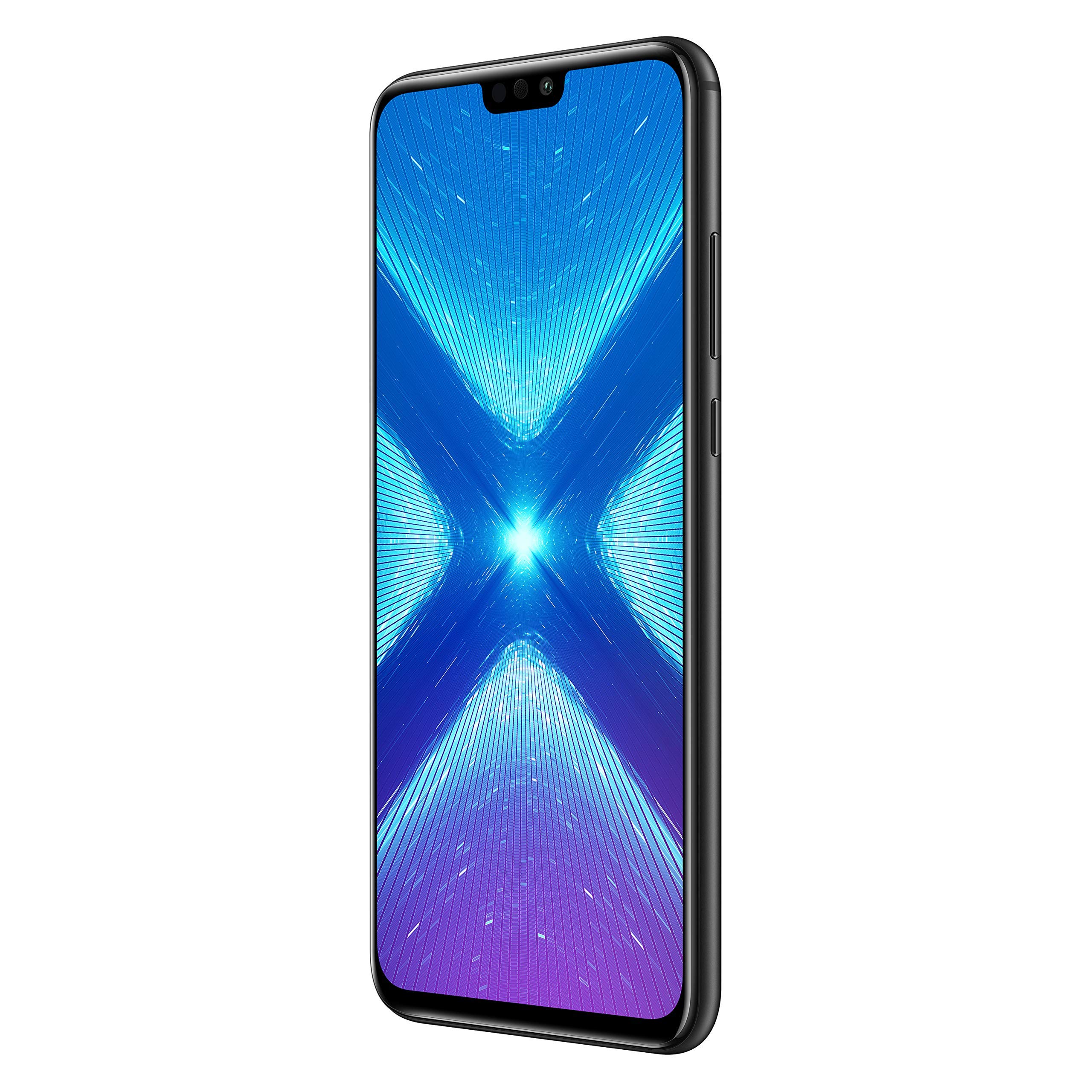 Honor 8X Dual SIM, 64 GB storage, 20 MP Dual Camera and 6.5 Inch Full View Display, UK Official Device - Black