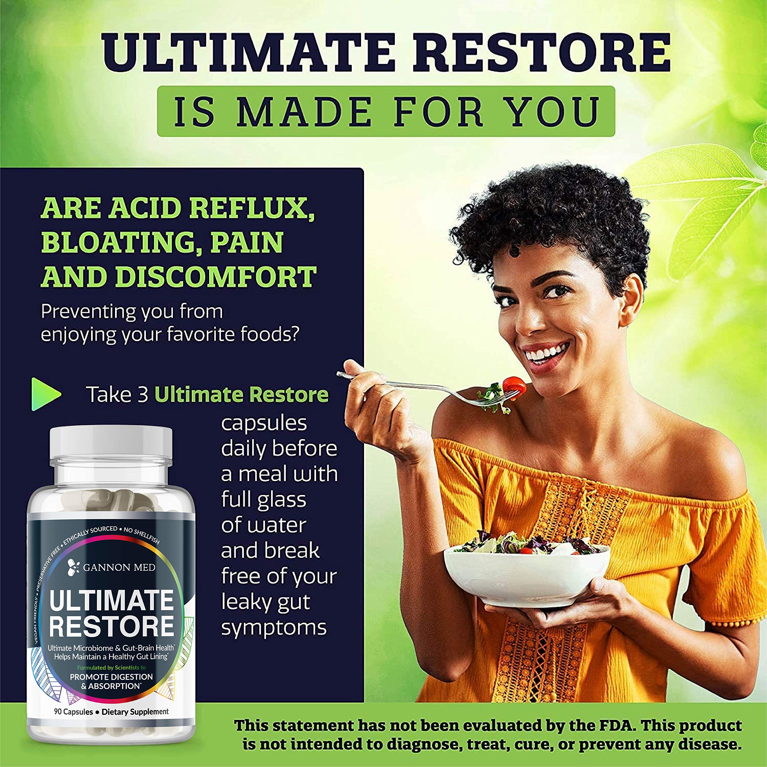 Gannon Med Ultimate Restore Restore of Leaky Gut Lining Microbiome