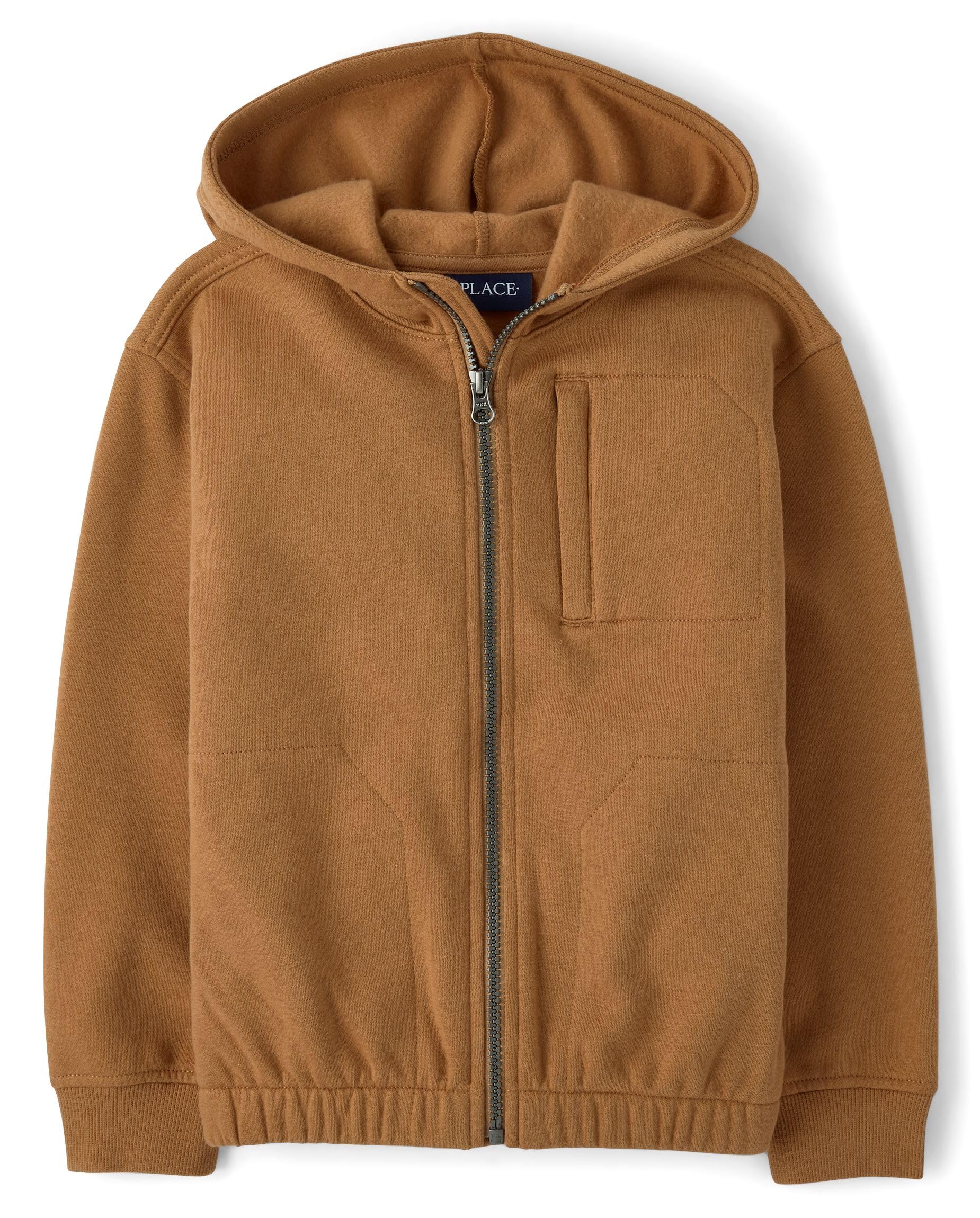 Active Long Sleeve Hooded Full Zip Front Sweatshirt