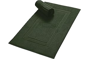 Forest Green Bath Mat: Indulge in Plush Luxury