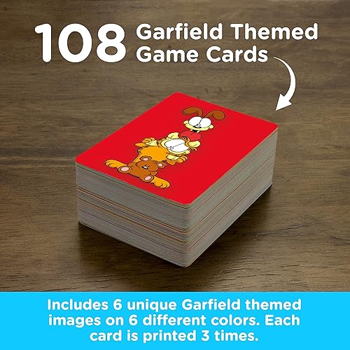 Miniatura 4 de AQUARIUS Garfield Memory Master Card Game – Divertido juego de fiesta familiar para niños, adolescentes y adultos – Regalo de noche de juego