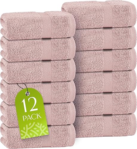 Miniatura 13 de White Classic Wealuxe - Juego de 4 toallas de baño grises, de algodón para cuerpo, para hotel, gimnasio, spa, toallas suaves, extra absorbentes