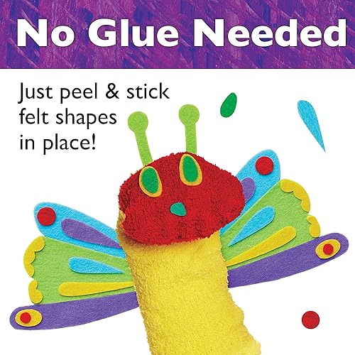 Miniatura 5 de Creativity for Kids The Very Hungry Caterpillar Story Puppets kit de marionetas de calcetín para niños pequeños del mundo de Eric Carle manualidades
