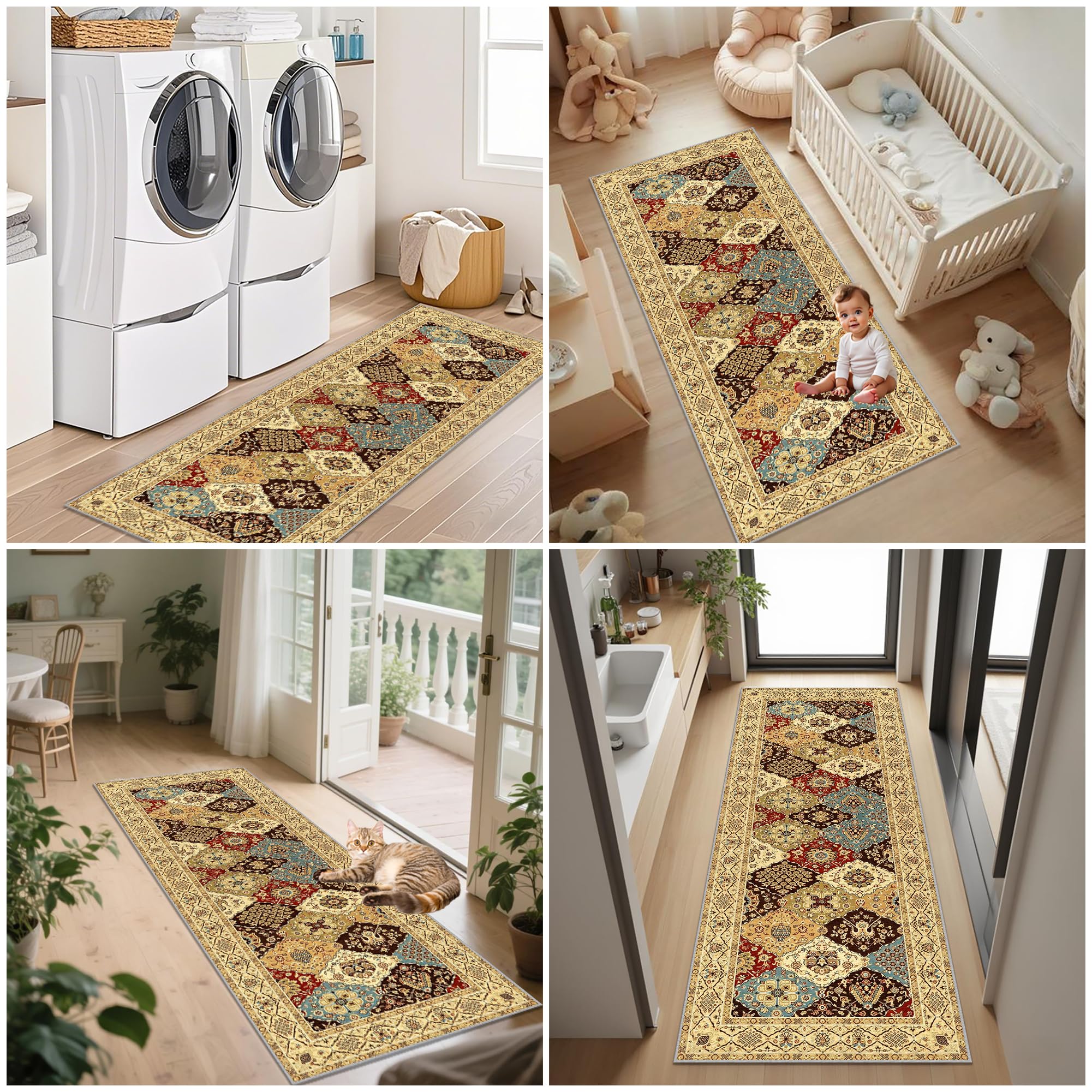 Antypoślizgowy i zmywalny dywan do przedpokoju 40 x 180 cm