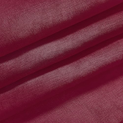 Miniatura 7 de DWCN - Cortinas de gasa transparente, estilo lino, con ojales, diseño de lino, para sala de estar, juego de 2 paneles