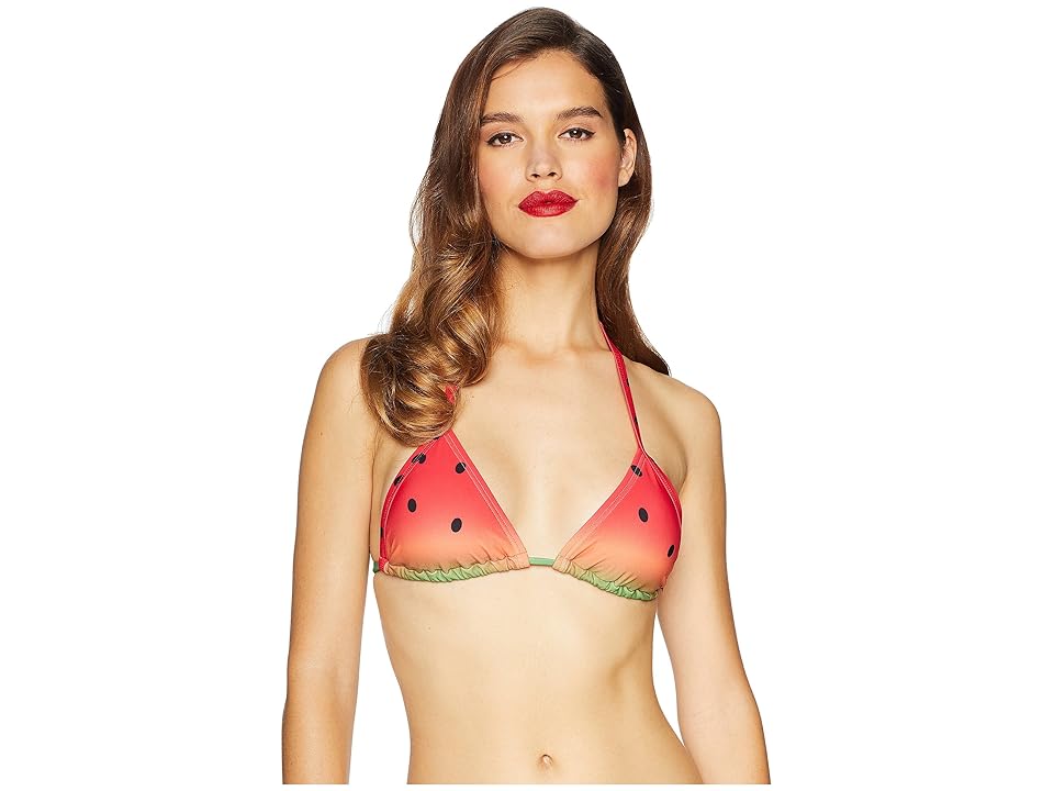 

Unique Vintage Willa Triangle Top (Watermelon Ombre) Women's Swimwear