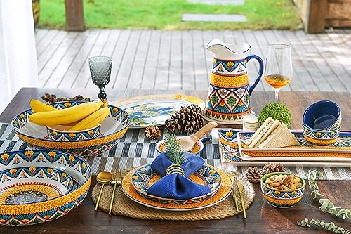 Miniatura 5 de Bico Havana - Juego de 4 platos de ensalada, de cerámica, de 8.75 pulgadas, aptos para microondas y lavavajillas