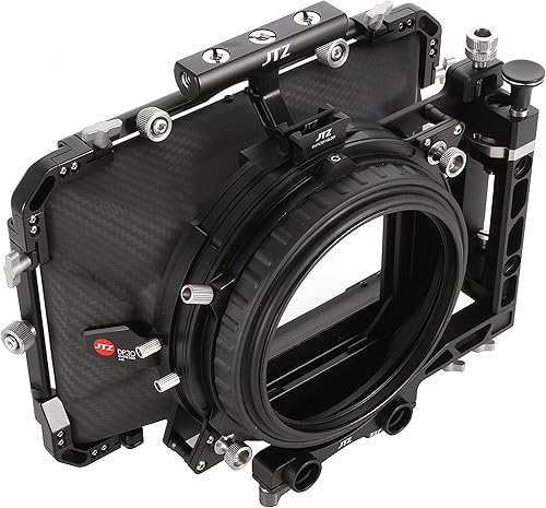 Miniatura 3 de JTZ DP30 Cine Lens Fibra de Carbono 4x4 Swing-Away Caja Mate con 0.591 in0.748 in Rod Rail Rig para Sony FS5 FS7 ARRI RED Canon C100 C200 C300 BM D