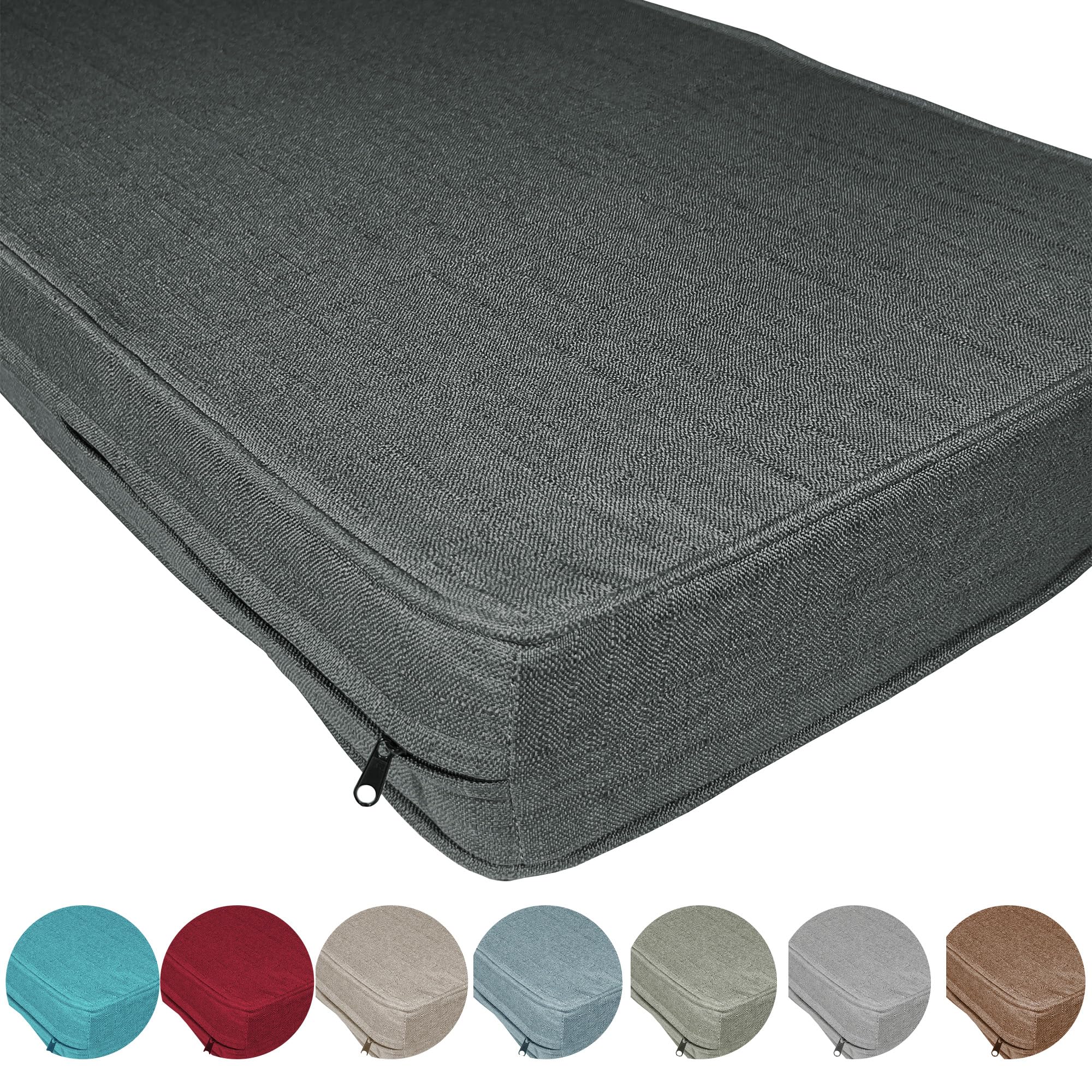 Breathable Summer Lightweight Design Terra Cushion Nordic Cushion Dark Grey -100x50x12cm.