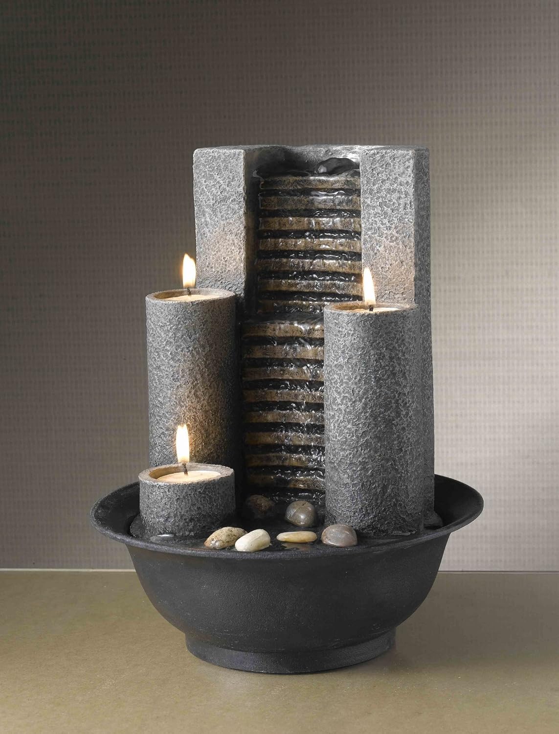 Jeco Tabletop Water Fountain with Candles FCT001 Home