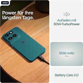 Motorola Moto g77 5G Smartphone 108-MP-Kamera 8-256GB Shaded Spruce