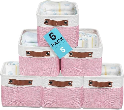 Miniatura 12 de OrganiHaus - Canastas de almacenamiento de tela para estantes y armarios, pequeñas, 12 x 8 pulgadas, organizadoras, para ropa blanca, paquete de 3,