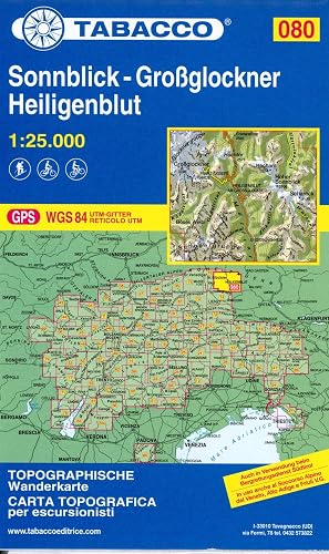 Sonnblick. Großglockner. Heiligenblut. Carta topografica in scala 1:25.000. Ediz. italiana, inglese, francese e tedesca: 80