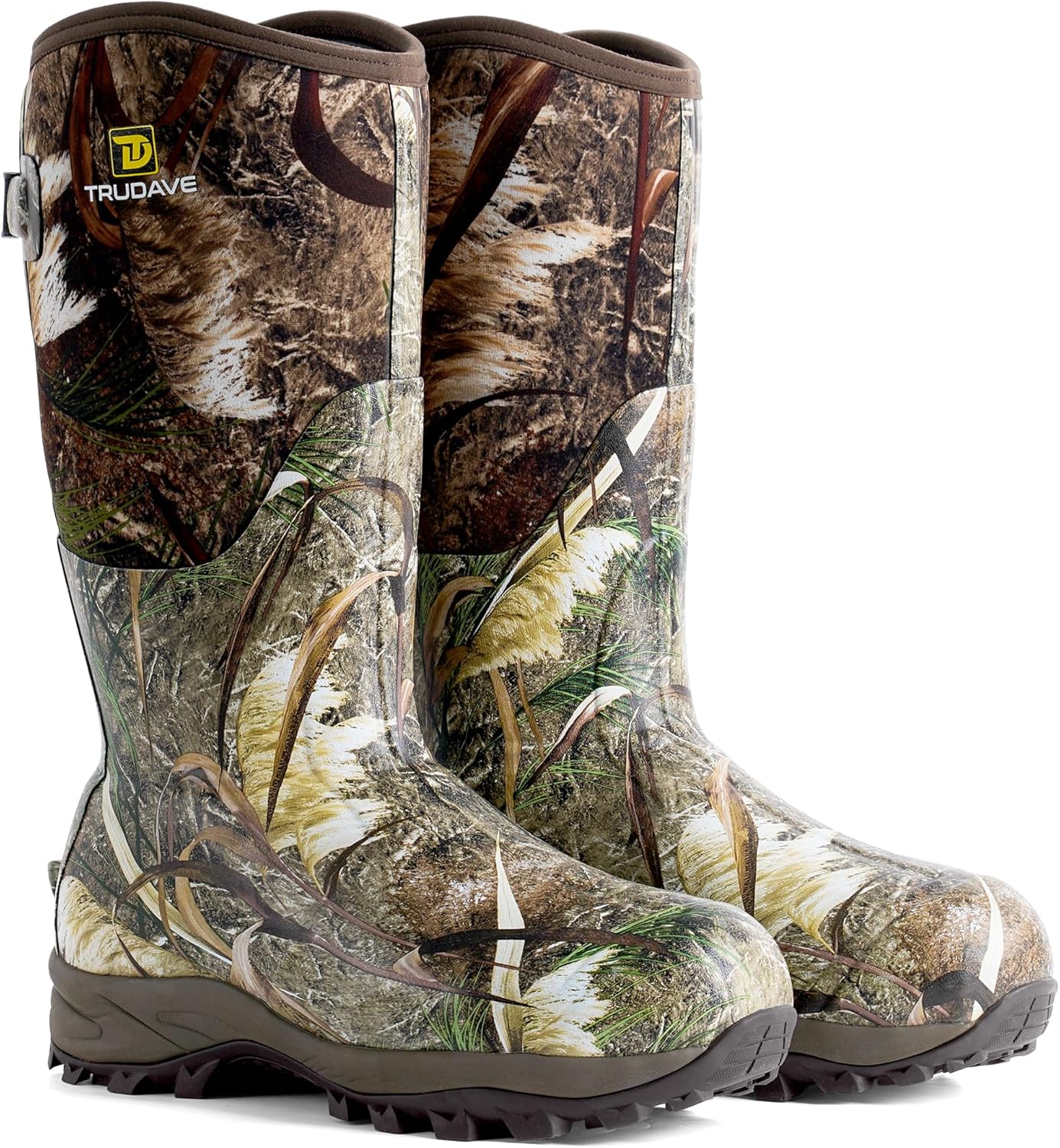 Trudave 6mm Hunting Boots for Men,Waterproof Insulated Rubber Boots,Provide Warmth and protection for Outdoor Hunting(800g Insulated)