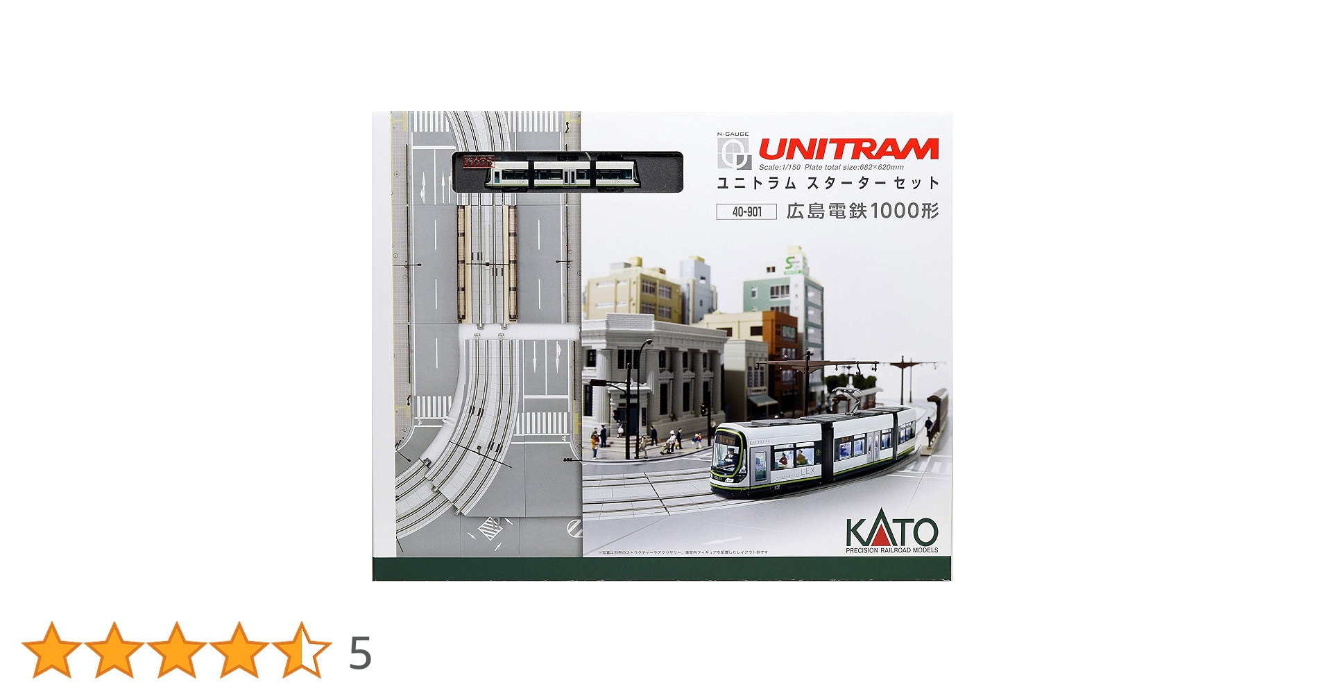 KATO 40-901 ユニトラム スターターセット 広島電鉄1000形 Amazon | KATO Nゲージ ユニトラムスターターセット広島電鉄1000