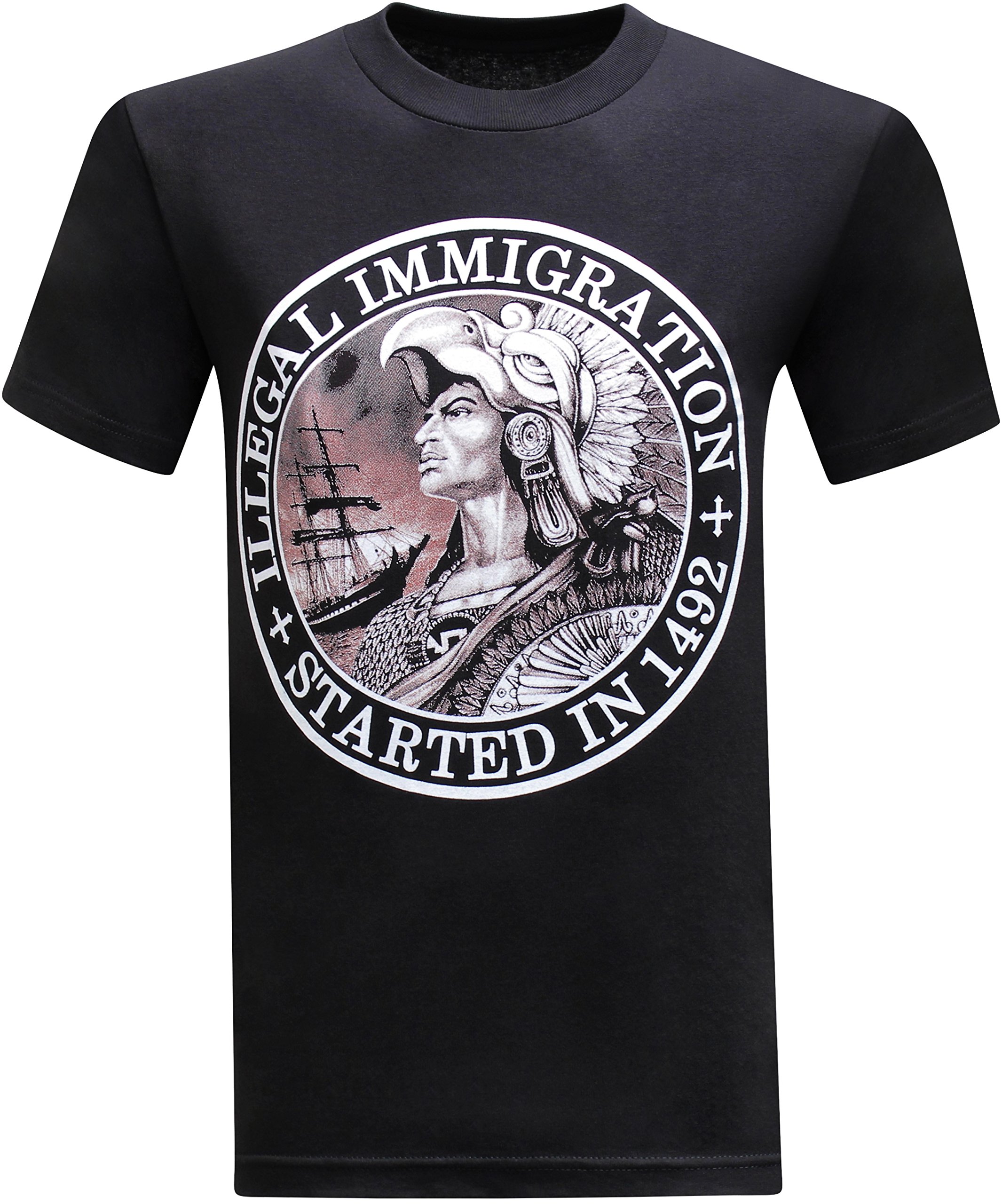 tees geekIllegal Immigration Started in 1492 Men's T-Shirt