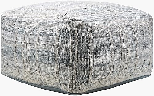 Miniatura 7 de Mark&Day Puf otomano, Lichtenegg Bohemian/Global gris plateado, rectangular, puf reposapiés para sala de estar, dormitorio y decoración bohemia del