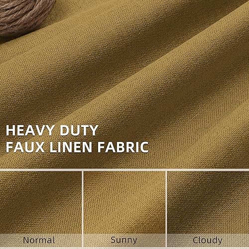 Miniatura 107 de ChrisDowa Cortinas 100% opacas de abedul liso de 96 pulgadas de largo, 2 paneles para dormitorio, sala de estar, oscurecimiento de la habitación de