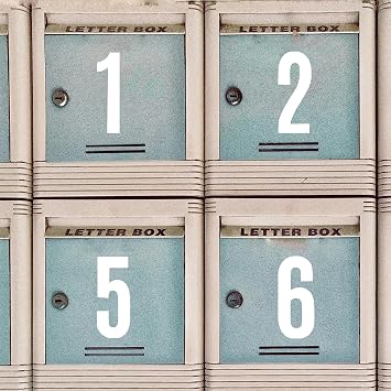 4 Inch Vinyl Large Letter Number Sticker, 183 Pieces, White
