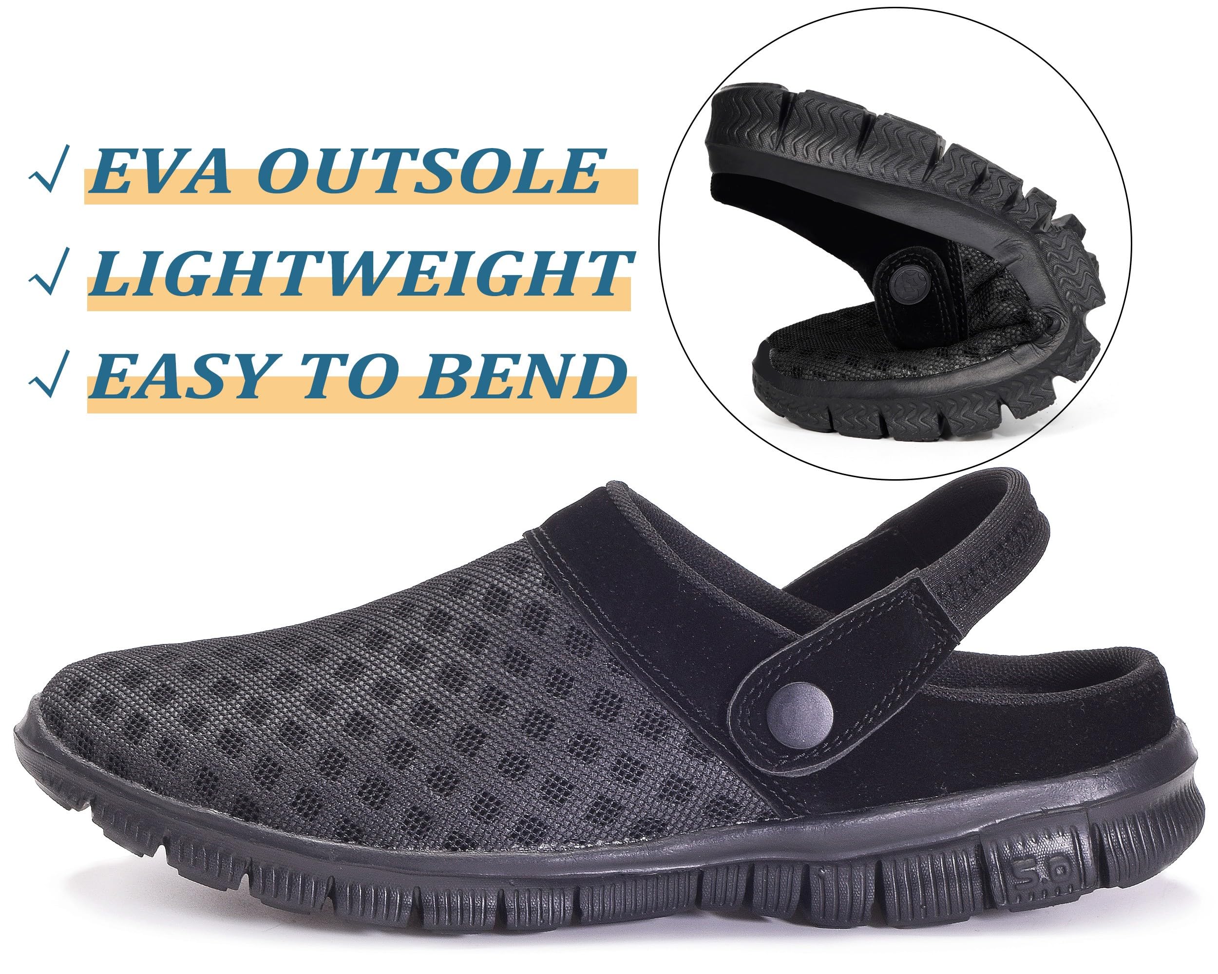 Hsyooes Uomo Donna Zoccoli Scarpe da Spiaggia Traspirante Antiscivolo Scarpe da Doccia Estive Ciabatte Scarpe Giardino Infradito Estate