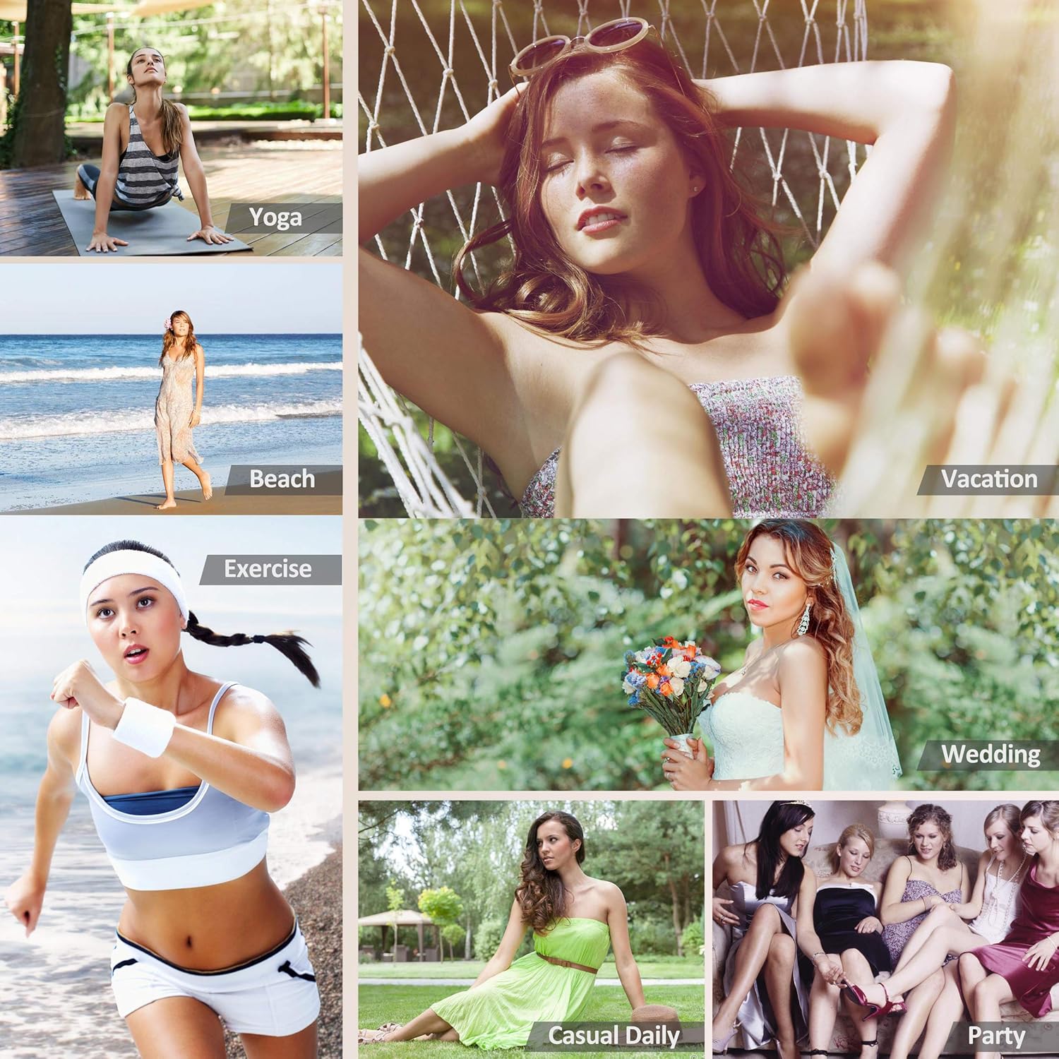 BINACL Women's Bandeau Bralette, Summer Strapless Removable Padded Seamless Basic Layer Tube Top Bra 2/3 Packs - Image 5