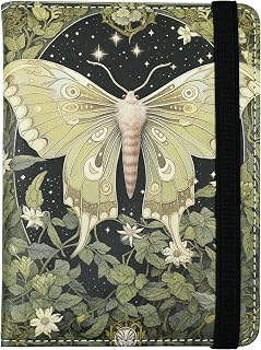 Luna Moth Passport Holder for Women and Men PU Leather Passport Cover for Travel
