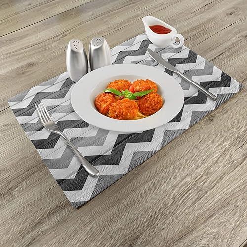 Miniatura 202 de Ambesonne Juego de 4 manteles individuales amarillos y azules, diseño de flores de primavera, flores vibrantes, manteles individuales de tela Azul