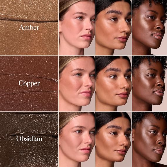 Ogee Sculpted Face Stick (AMBER - SUN KISSED BRONZE) Certified Organic Bronzer Stick & Highlighter Makeup - Multi-Use Bronzer Stick for Face