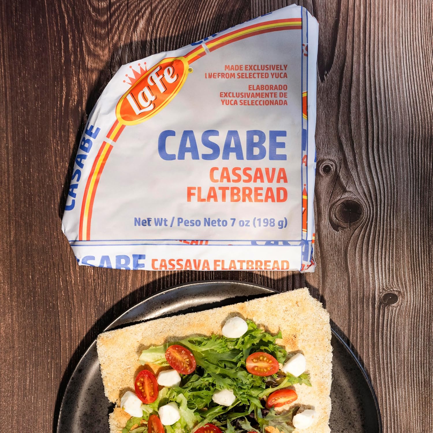 La fe Casabe Cassava Bread 7oz -14 Pack - Authentic Caribbean Flavor - Gluten-Free, Nutrient-Rich Traditional Dominican Yuca Flatbread