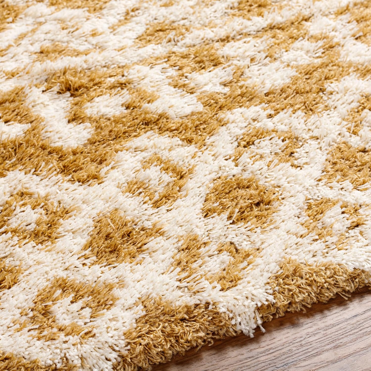 Livabliss Hapsburg Moroccan Shag Area Rug,6'7" x 9'6",Camel