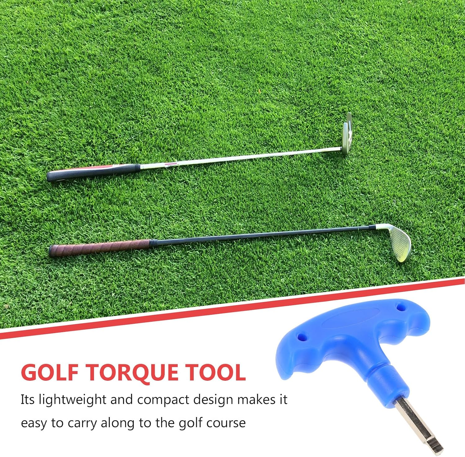WOONEKY Golf Torque Wrench Stainless Steel Triangle Golf Putter Tool and Spike Removal Compatible with Spikes Pin