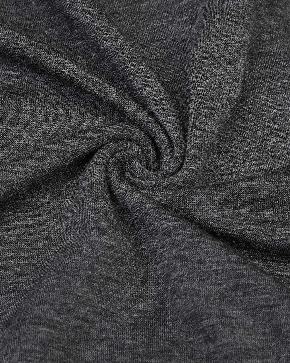 OUGES Womens Long Sleeve V-Neck Wrap Waist Maxi Dress(Gray,M)