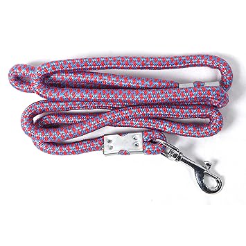 Loyal Buddy Dog Leash Regiment Large with Handle - Heavy Duty Nylon Comfortable Leash for Medium Breed Dog Walks and Leash Training 56 in Long inch Wide 9MM Red