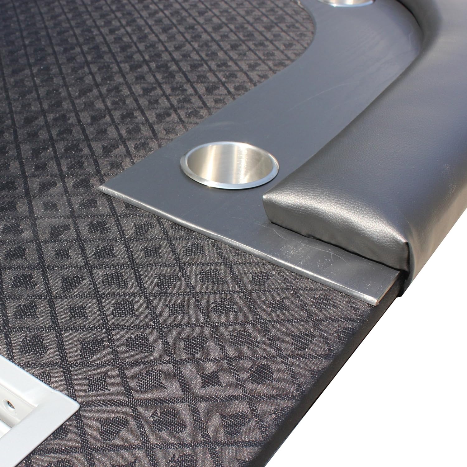 96" Poker Table for Casino Game Texas Holdem Oval Black Waterproof Felt with Racetrack