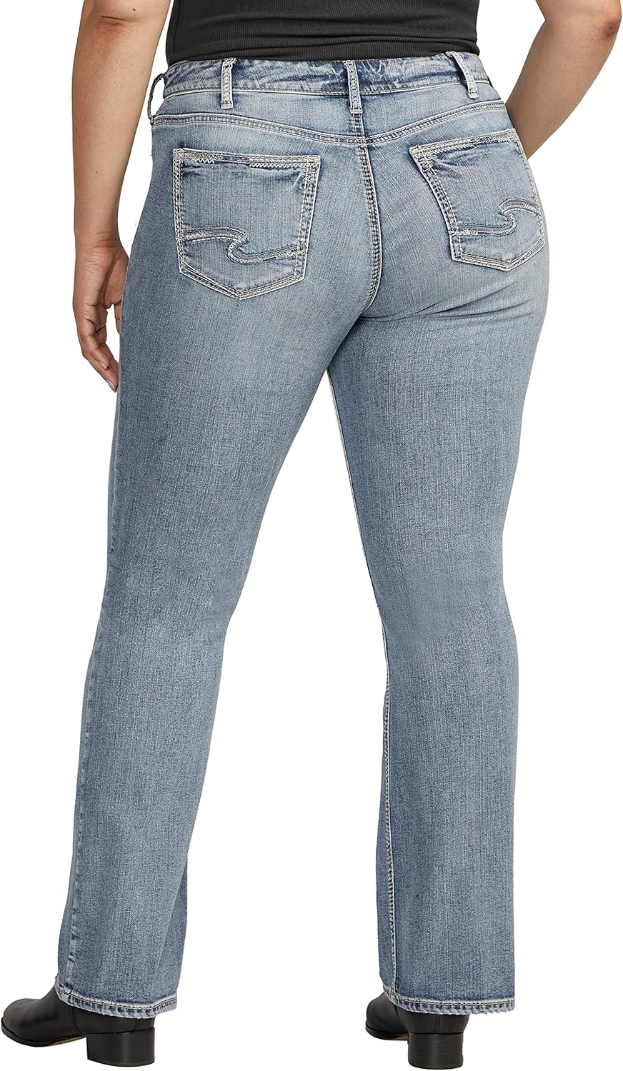 Silver Jeans Co. Women's Plus Size Suki Mid Rise Slim Bootcut Jeans